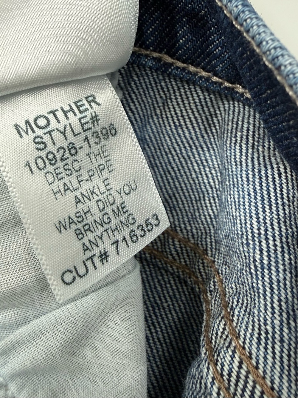 MOTHER The Half Pipe High Rise Ankle Wide Leg Jeans Size 27 - Picture 8 of 10